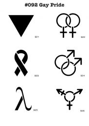 Tattoo stencil Set  Gay Pride