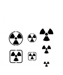 Vallejo Hobby Stencils: Radioactivity Signs (several scales)